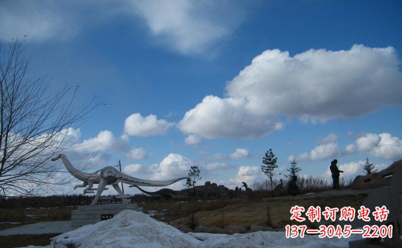 金华超大不锈钢动物恐龙雕塑