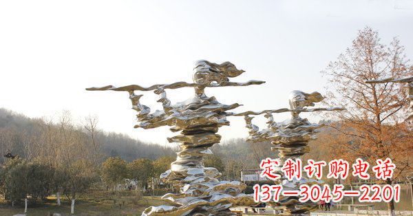 金华 遥远的少女——不锈钢吹横笛少女雕塑