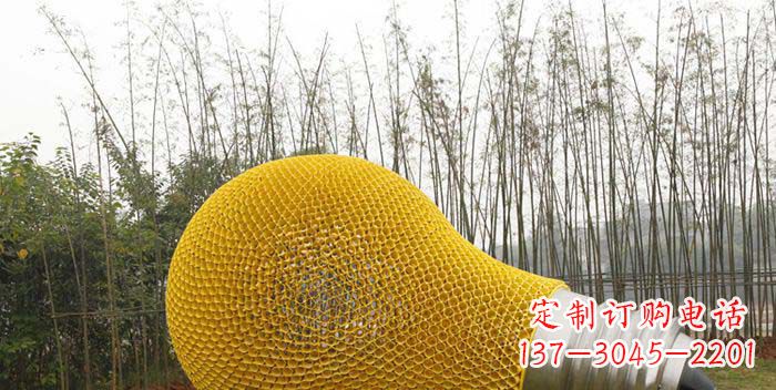 金华大型不锈钢灯泡雕塑