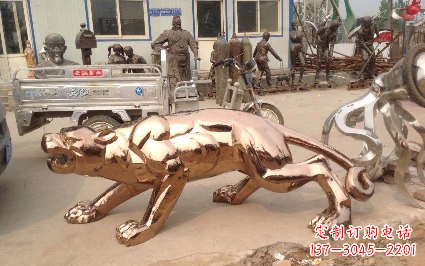 金华中领雕塑出品不锈钢动物雕塑