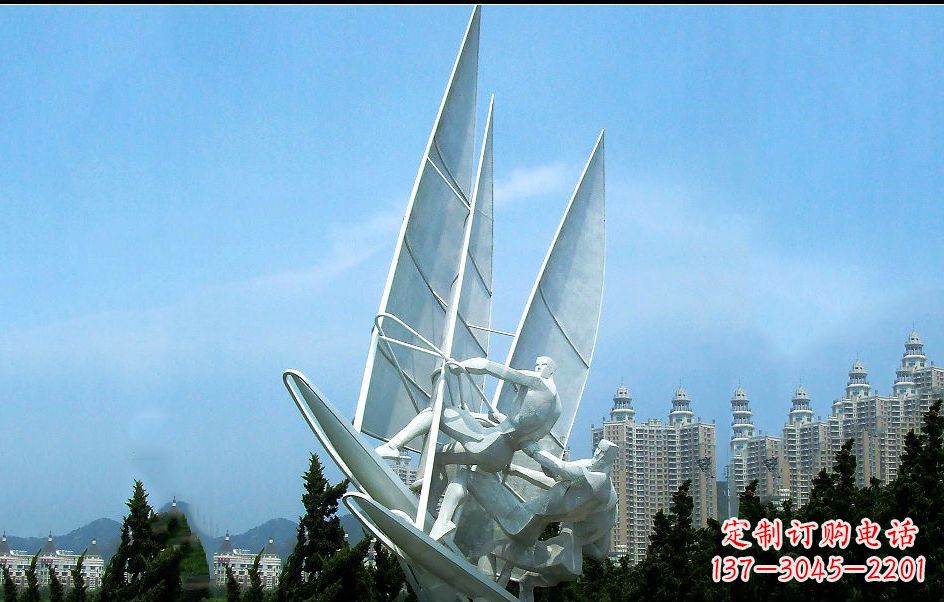 金华不锈钢帆船比赛雕塑
