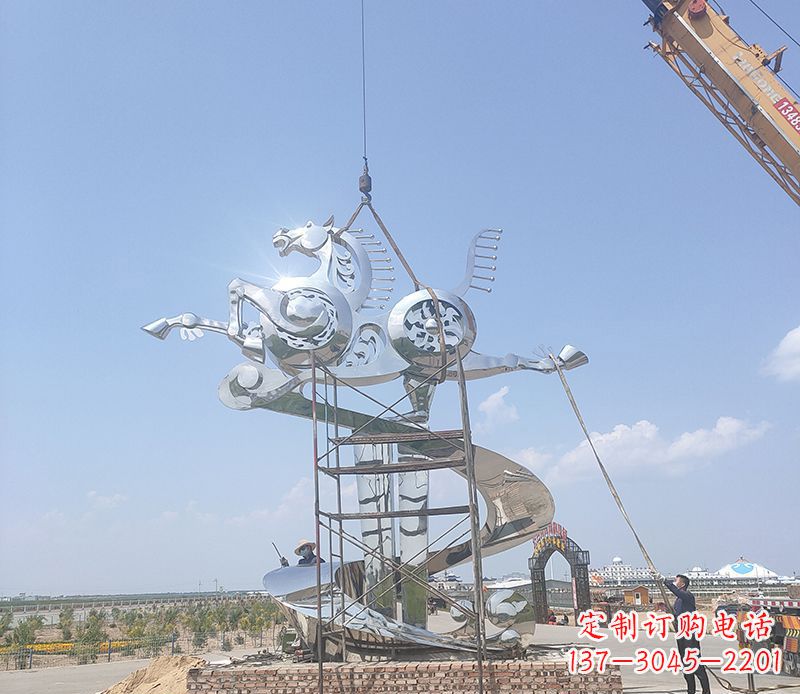金华飞马雕塑,美景流驰