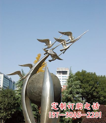 金华唯美 大雁不锈钢雕塑