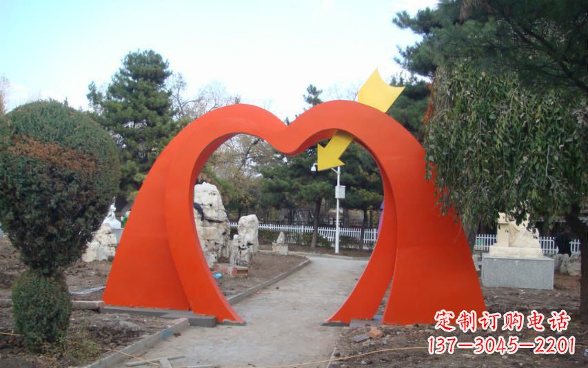 金华高雅大气的不锈钢拱门雕塑