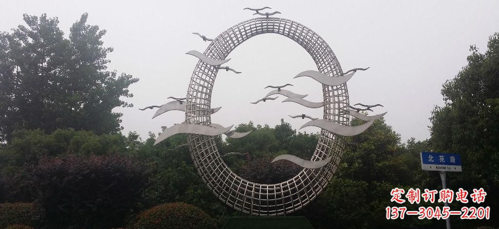 金华优雅风采,质感之美,赏心悦目的不锈钢海鸥雕塑