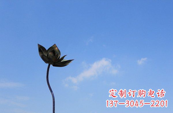 金华公园不锈钢荷花雕塑