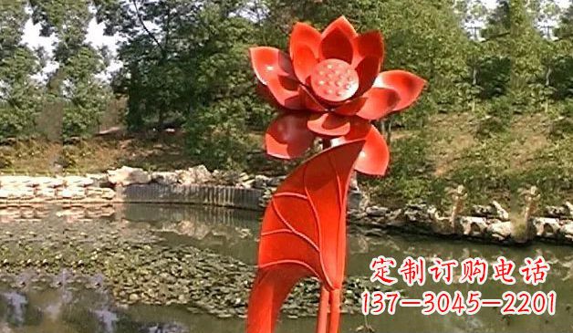 金华精美不锈钢荷花雕塑