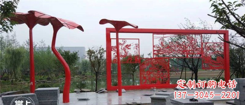 金华不锈钢龙凤雕塑
