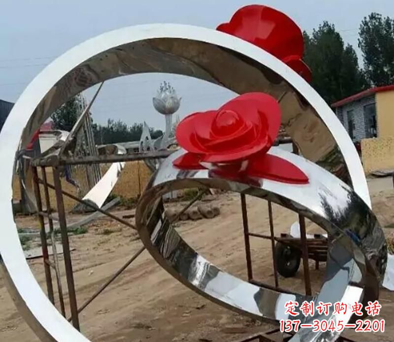 金华精致的不锈钢戒指雕塑