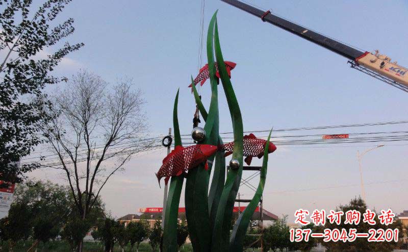 金华欧洲风格鲤鱼不锈钢雕塑