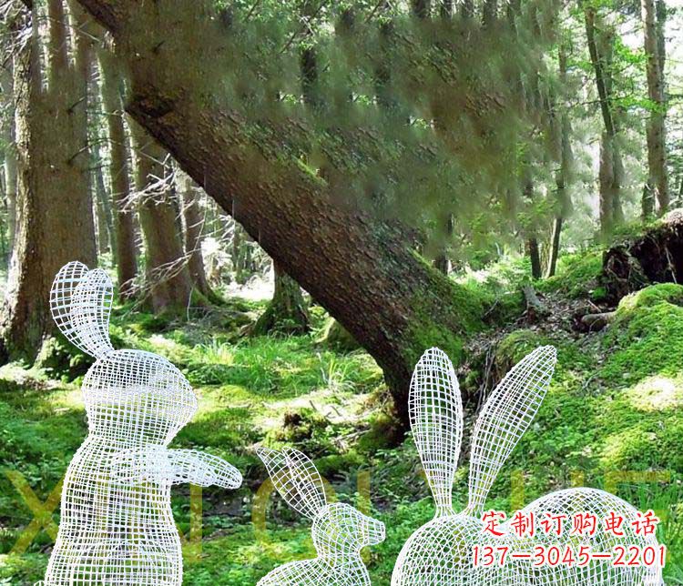 金华精美兔子雕塑，点缀你的公园