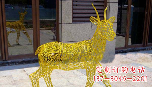 金华梦幻般的不锈钢小鹿大理石塑像