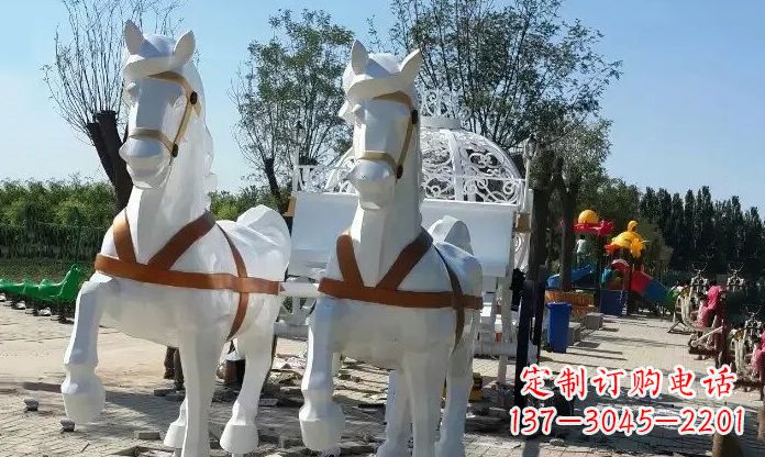 金华优雅迷人的不锈钢马车雕塑
