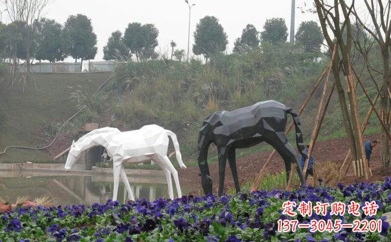 金华盛世之美,精美不锈钢动物雕塑