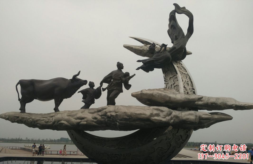 金华古典传说景观雕塑牛郎织女
