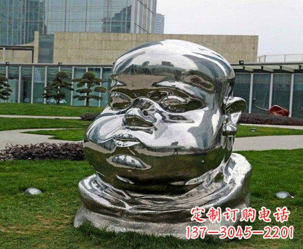 金华儿童不锈钢头像雕塑