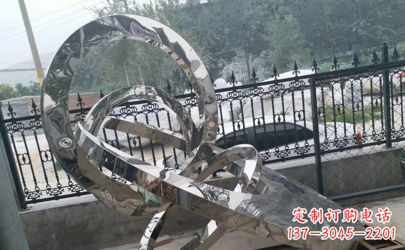 金华公园拼接圆环景观不锈钢雕塑