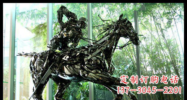 金华高品质不锈钢骑马雕塑