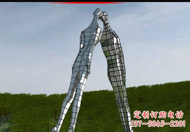 金华爱的无限,不锈钢情侣人物雕塑