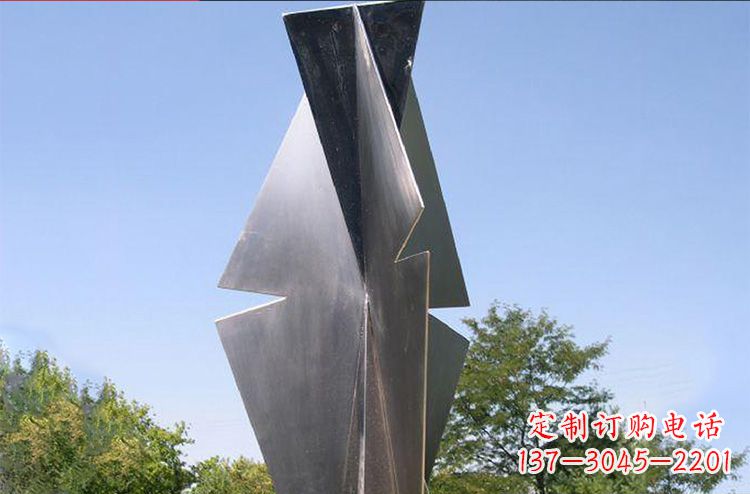 金华不锈钢树叶雕塑更新公园景观