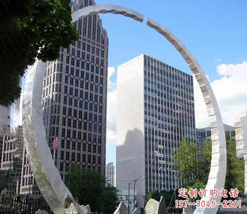 金华金属圆环景观雕塑