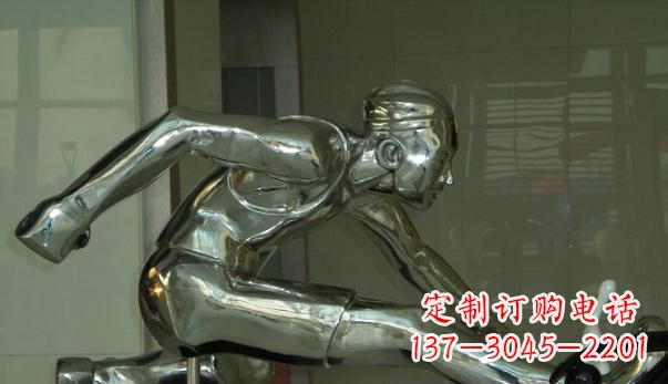 金华不锈钢运动员雕塑