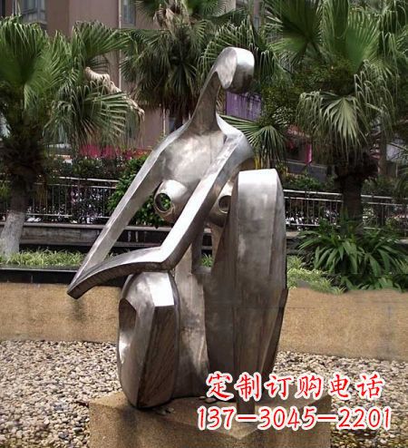 金华现代艺术风格的不锈钢女人雕塑