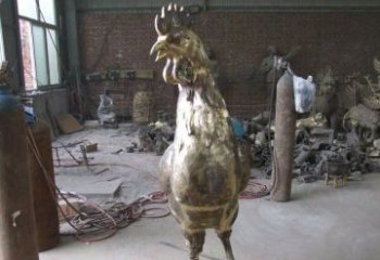 金华雕刻公鸡铜雕，铸就艺术之美