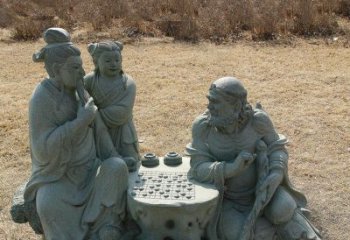 金华八仙下棋铜雕塑