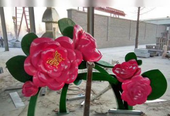 金华中领雕塑花朵般精美的不锈钢牡丹雕塑