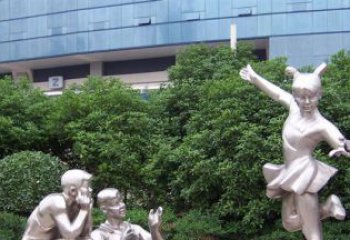 金华优质不锈钢学生人物雕塑