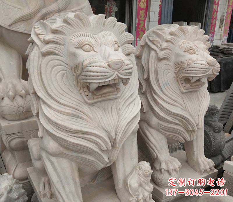 金华西洋狮石雕动物雕塑