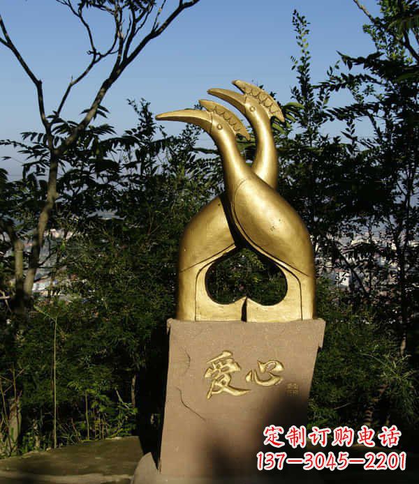 金华新中式装饰铜雕 孔雀景观雕塑