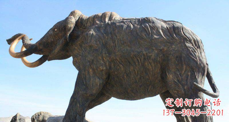 金华公园抽象大象动物铜雕