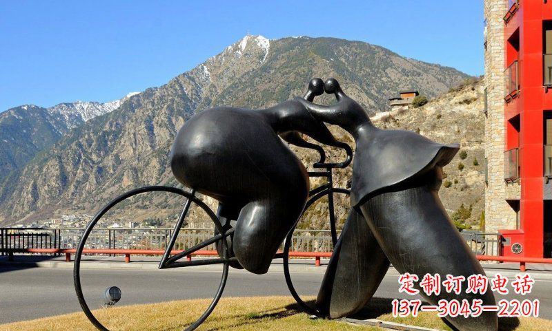 金华公园抽象骑自行车人物