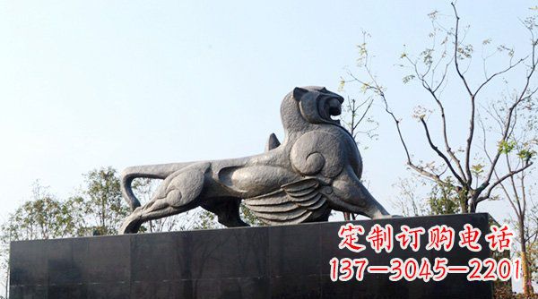 金华公园抽象狮子动物铜雕