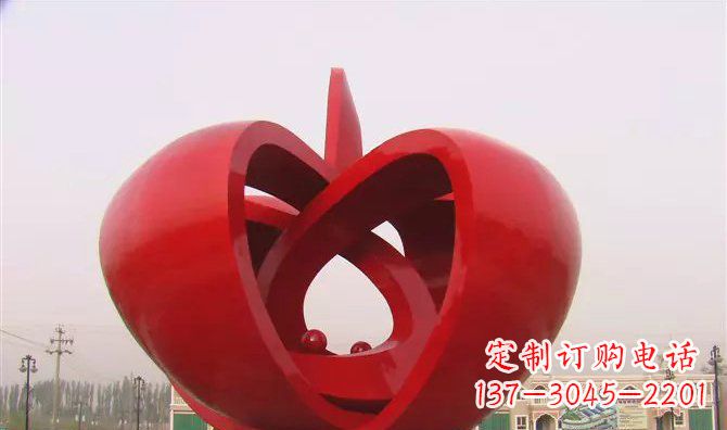金华公园抽象水果不锈钢雕塑