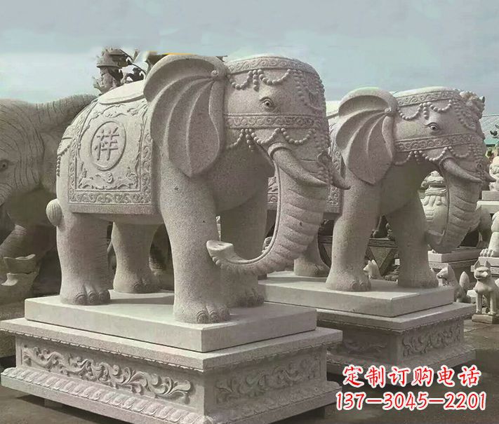 金华精美大象大理石雕塑