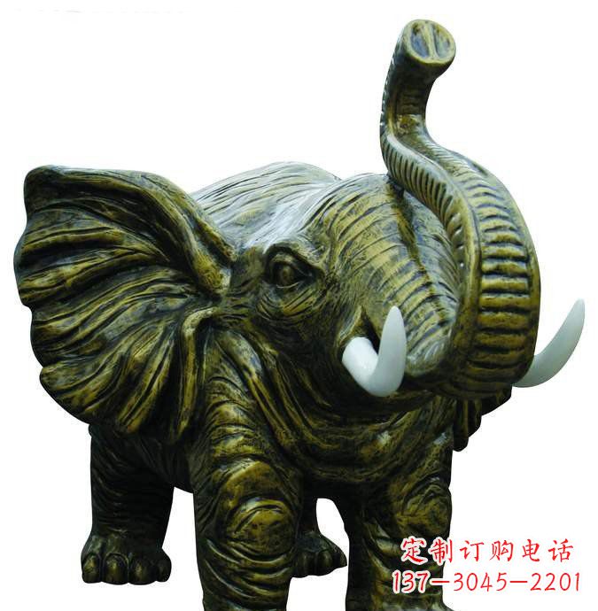 金华公园大象动物铜雕