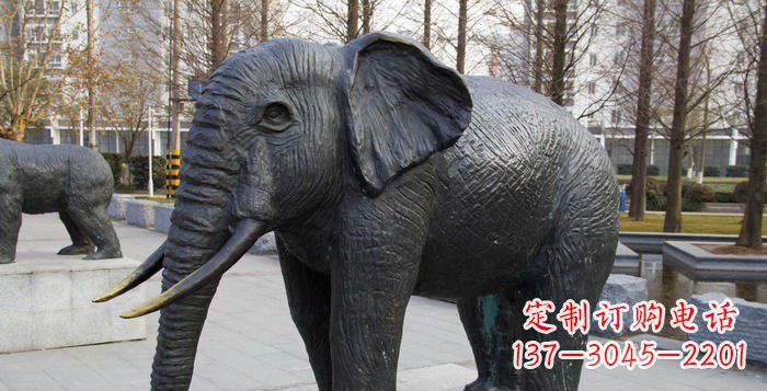 金华公园大象动物雕塑