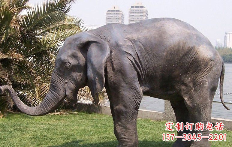 金华公园大象铜雕塑