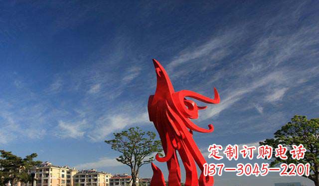 金华精美不锈钢凤凰雕塑
