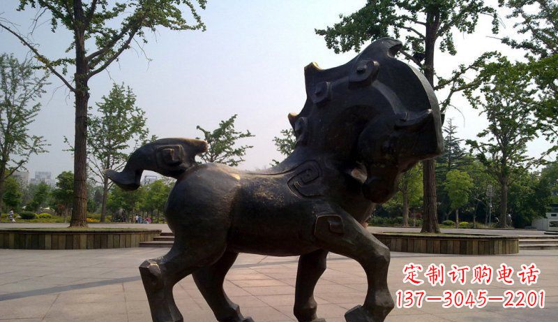 金华中领雕塑灵动小马铜雕