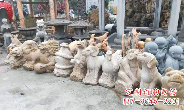 金华十二生肖动物雕塑