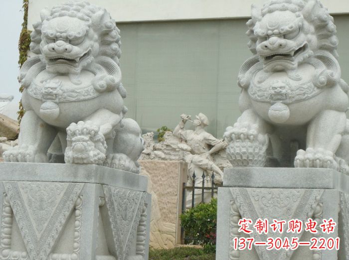 金华高端大理石狮子石雕