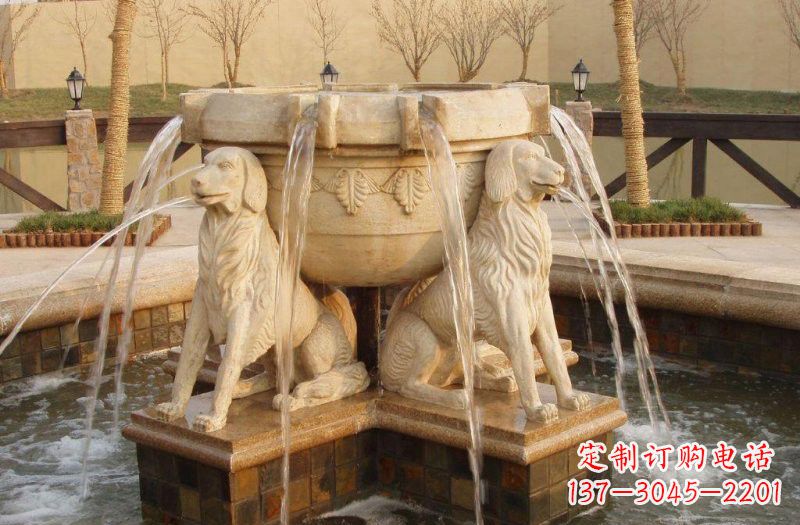 金华喷泉狗石雕