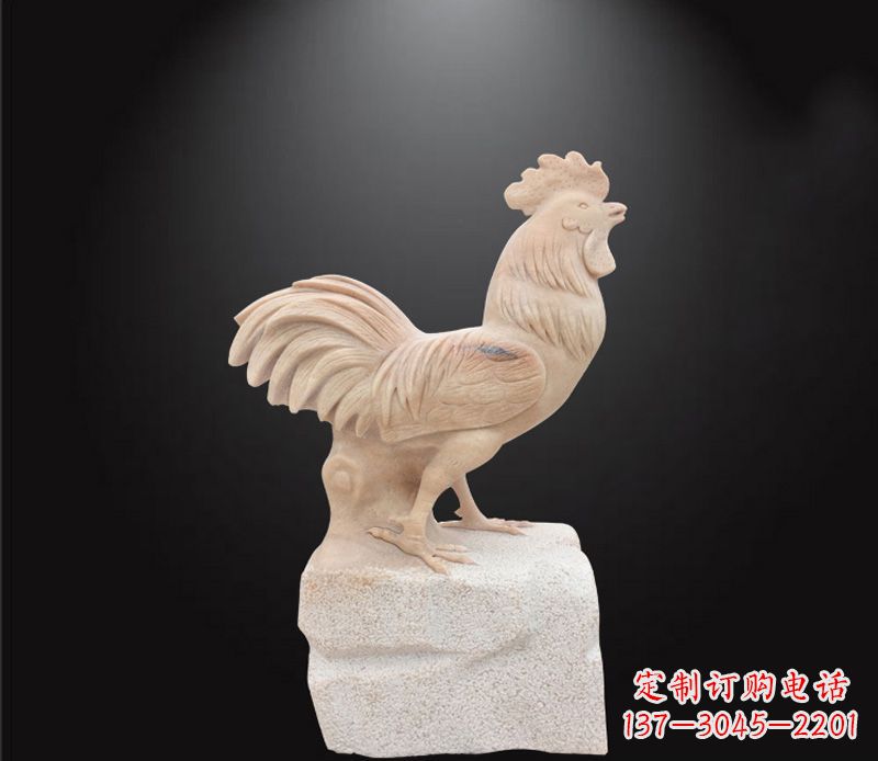 金华公园动物公鸡石雕