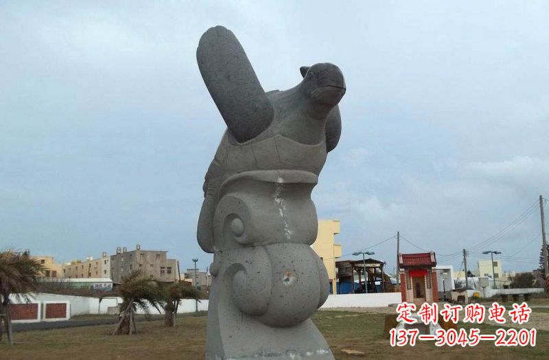 金华公园动物海龟石雕