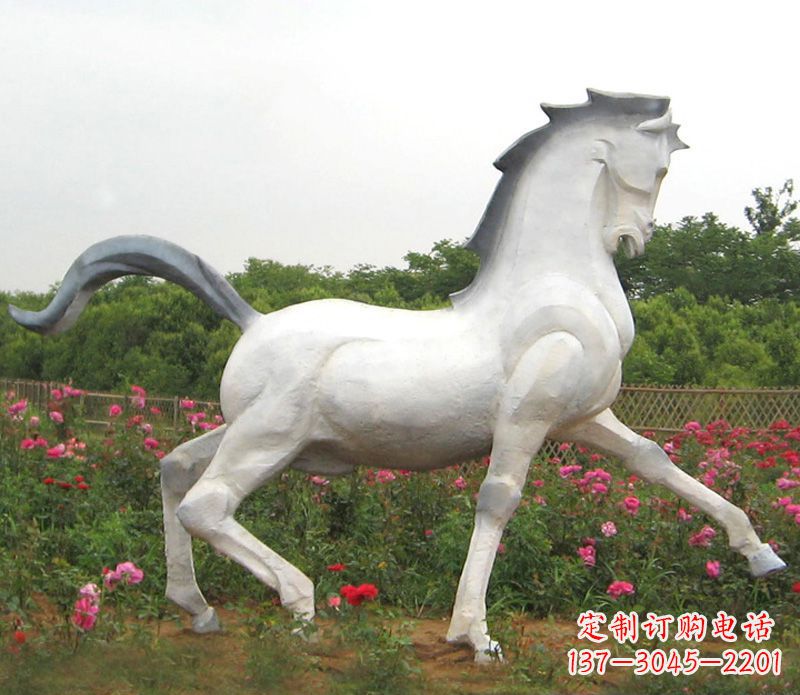 金华中领雕塑精致的动物石雕马