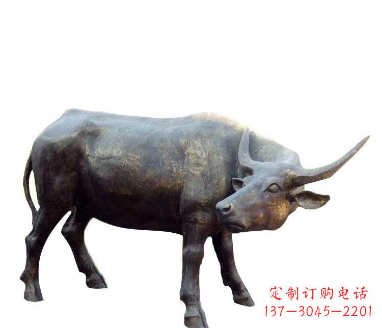 金华公园动物水牛铜雕